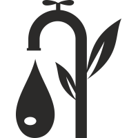 Sticker Nature Ecologien Robinet Feuille