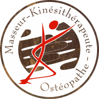 Sticker Logo Kinésithérapeute Masseur Osteopathe Texture