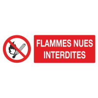 Panneau Flammes nues interdites