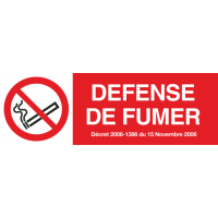 Panneau Défense de fumer
