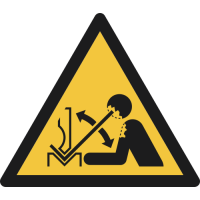 W032- ISO 7010 - Panneau Danger, Déplacement rapide de la pièce à mettre en forme dans une presse plieuse