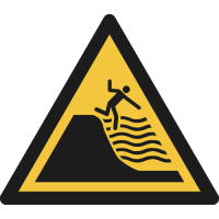 W066- ISO 7010 - Panneau Danger, Plage à forte déclivité