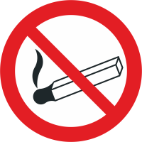 Autocollant Interdiction Flamme nue et de fumer