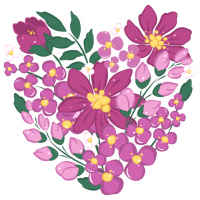 Sticker Fleurs Fêtes des mères