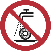 P033- ISO 7010 - Panneau Ne pas utiliser pour la rectification humide