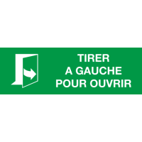 Panneau Tirer à gauche pour ouvrir