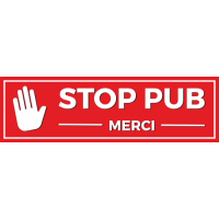 Sticker STOP PUB rouge