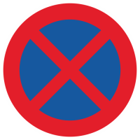 Sticker Panneau Stationnement et Arrêt Interdit