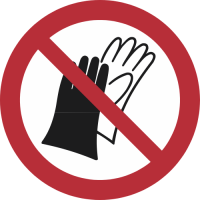 P028- ISO 7010 - Panneau Port de gants interdit