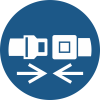 M020- ISO 7010 - Panneau Attacher la ceinture de sécurité