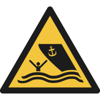 W058- ISO 7010 - Panneau Danger, Zone de navigation