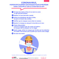 Autocollant Consignes COVID-19 BTP 5