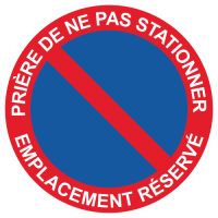 Sticker Panneau Interdiction de Stationner Emplacement Reservé