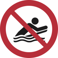 P063- ISO 7010 - Panneau Pratique du bodyboard interdite