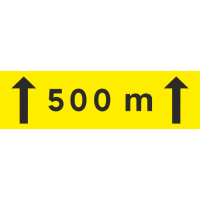 Panneau Panonceau de distance 500m