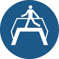M023- ISO 7010 - Panneau Utiliser la passerelle