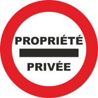 Sticker Propriété privée rond