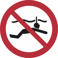 P050- ISO 7010 - Panneau Plongée avec tuba interdite