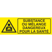 Panneau Substance ou mélange dangereux pour la santé