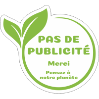 Sticker Stop Pub Écologie Feuilles 2