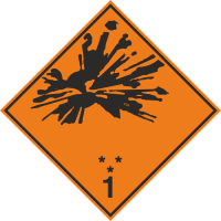 Autocollant Transport Explosif