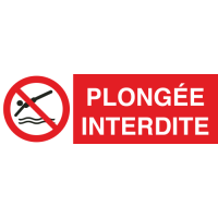 Panneau Plongée interdite