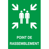 Panneau Point de rassemblement vertical