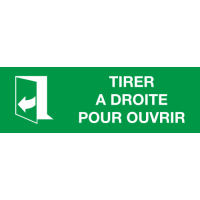 Panneau Tirer à droite pour ouvrir