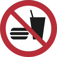 P022- ISO 7010 - Panneau Interdiction de manger ou de boire