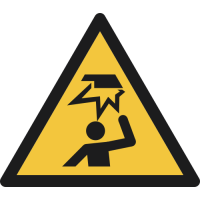 W020- ISO 7010 - Panneau Danger, Obstacle en hauteur