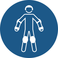 M049- ISO 7010 - Panneau Porter un équipement de protection pour sports à roulettes
