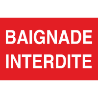 Panneau Baignade interdite