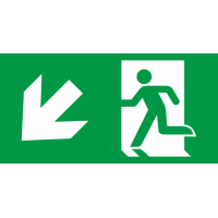 Panneau Issue de secours bas gauche