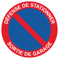Sticker Panneau Défense de Stationner Sortie de garage