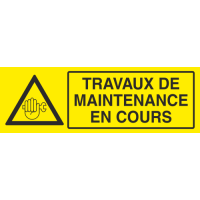 Panneau Travaux de maintenance en cours