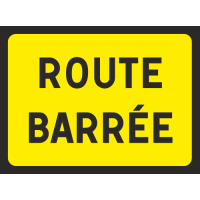 Panneau Route barrée