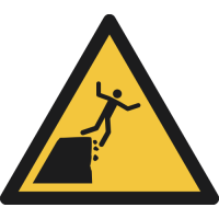 W052- ISO 7010 - Panneau Danger, Bord de la falaise instable