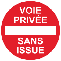 Sticker Panneau Voie Privée Sans Issue