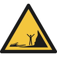W060- ISO 7010 - Panneau Danger, Marées montantes