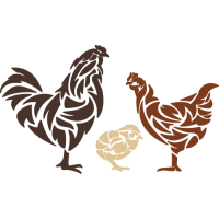 Sticker Paques Poussin Poules