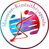 Sticker Logo Kinésithérapeute Masseur Osteopathe Couleurs 2