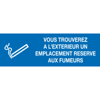 Panneau Emplacement réservé aux fumeurs