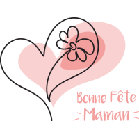Sticker Fête des Mères Coeur