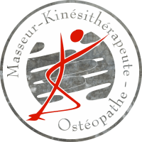 Sticker Logo Kinésithérapeute Masseur Osteopathe Mur