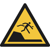 W050- ISO 7010 - Panneau Danger, Changement brutal de profondeur du bassin