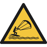 W062- ISO 7010 - Panneau Danger, Pratique du kitesurf