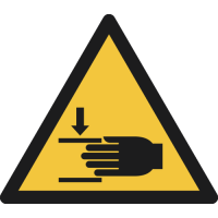 W024- ISO 7010 - Panneau Danger, Écrasement des mains