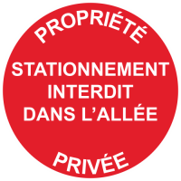 Sticker Panneau Propriété Privée Stationnement Interdit