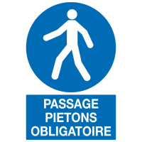 Panneau Passage piétons obligatoire
