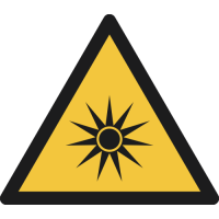 W027- ISO 7010 - Panneau Danger, Rayonnement optique